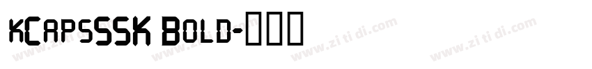 kCapsSSK Bold字体转换